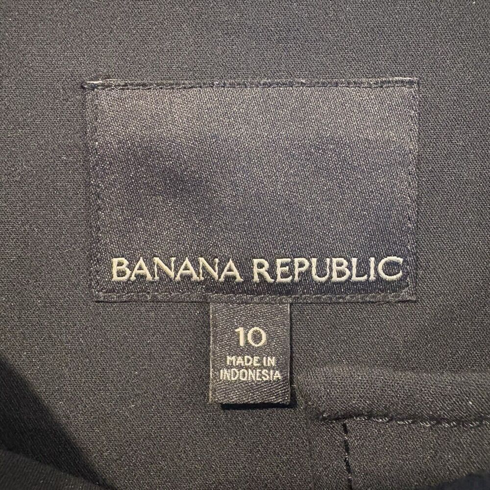 Banana Republic Black Blazer Suit Jacket Bell Sleeve Career Womens‎ 10 - Picture 3 of 4